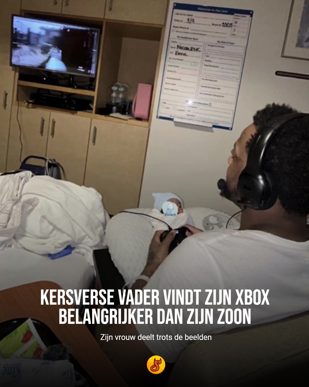 Kersverse vader vindt zijn Xbox belangrijker dan zijn zoon