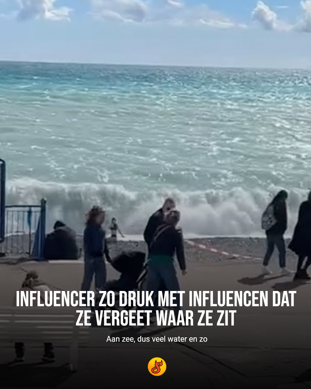 Influencer zo druk met influencen dat ze vergeet waar ze zit