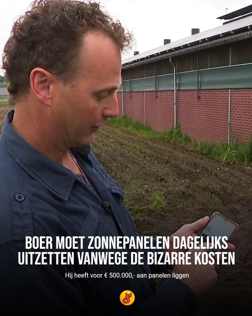 Boer moet zonnepanelen dagelijks uitzetten vanwege de bizarre kosten