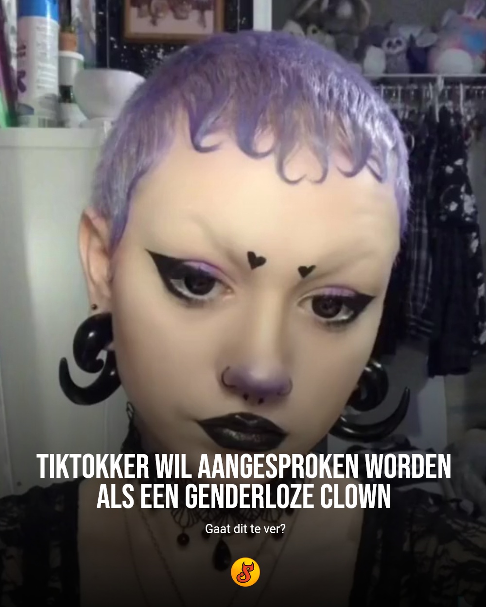 TikTokker wil aangesproken worden als een genderloze clown
