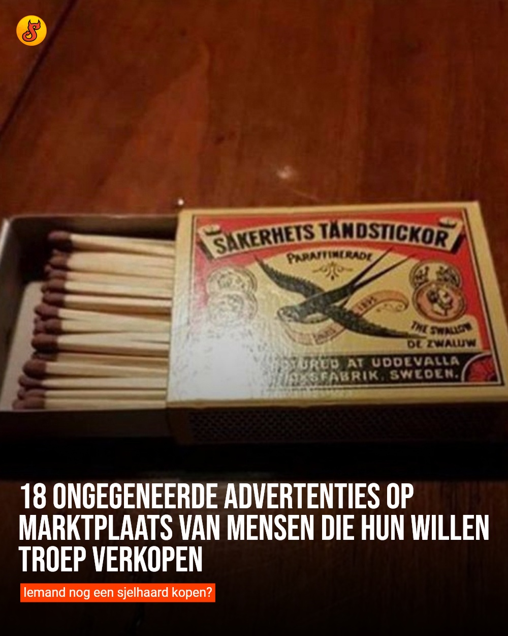 18 ongegeneerde advertenties op Marktplaats van mensen die hun willen troep verkopen