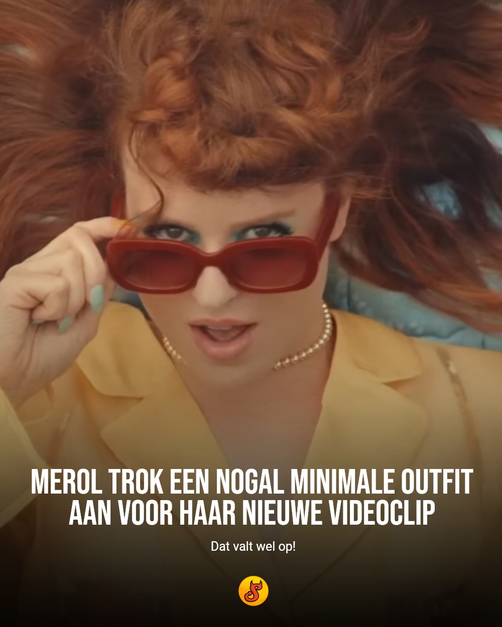 Merol trok een nogal minimale outfit aan voor haar nieuwe videoclip