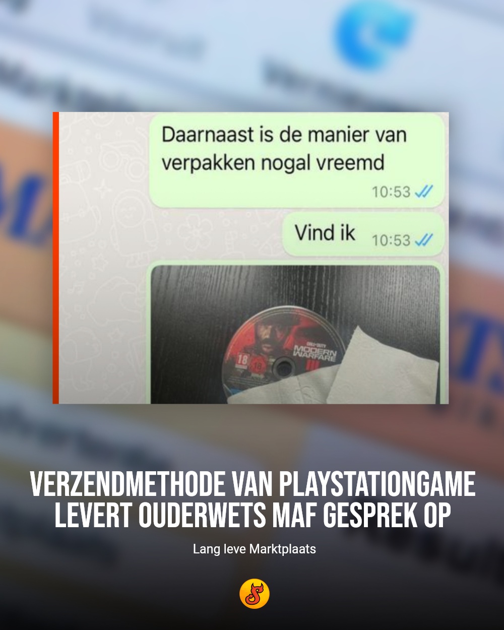 Verzendmethode van Playstationgame levert ouderwets maf gesprek op