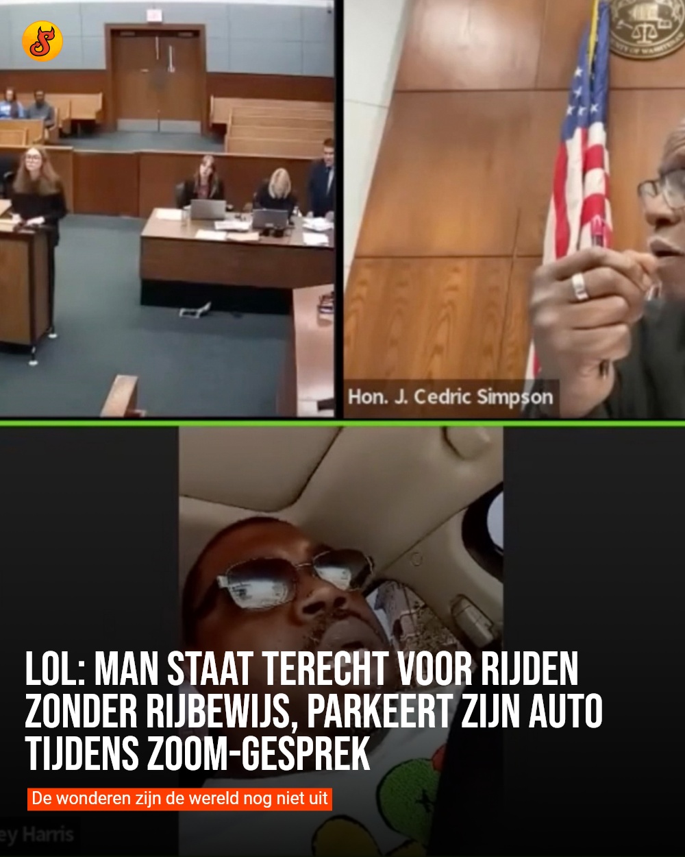 LOL: Man staat terecht voor rijden zonder rijbewijs, parkeert zijn auto tijdens Zoom-gesprek