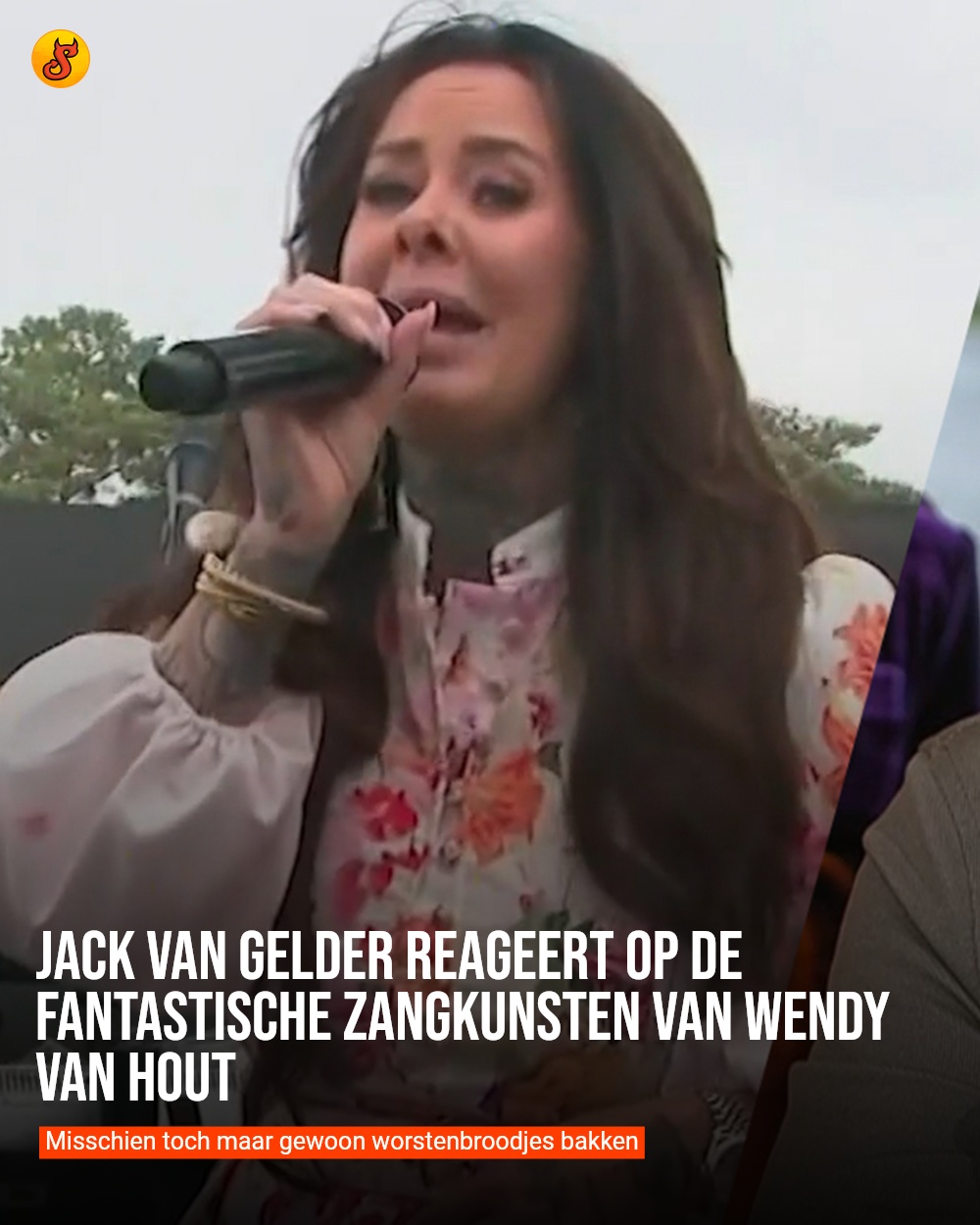 Jack van Gelder reageert op de fantastische zangkunsten van Wendy van Hout