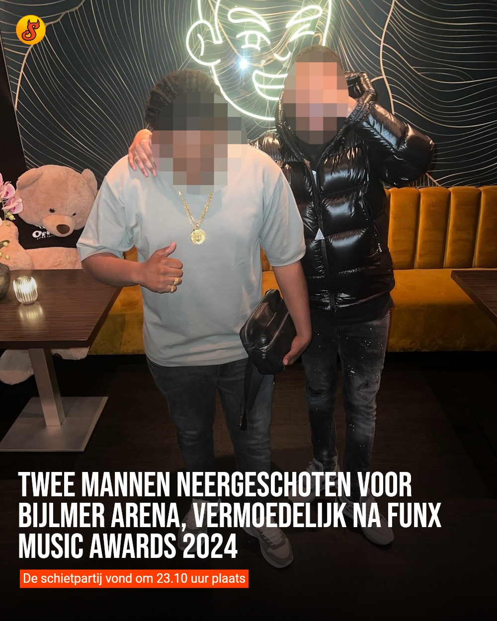 Twee mannen neergeschoten voor Bijlmer Arena, vermoedelijk na FunX Music Awards 2024