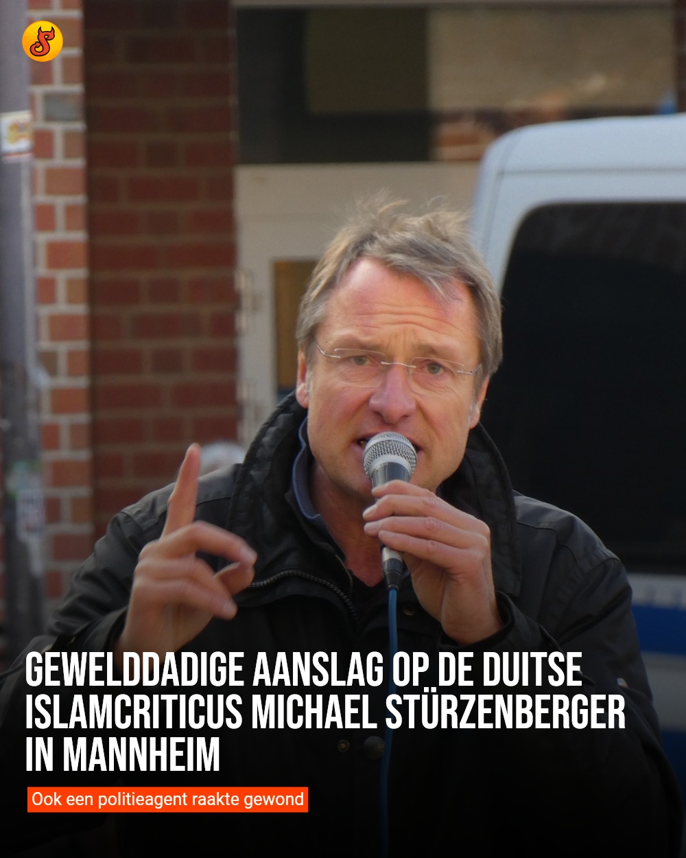 Gewelddadige aanslag op de Duitse islamcriticus Michael Stürzenberger in Mannheim