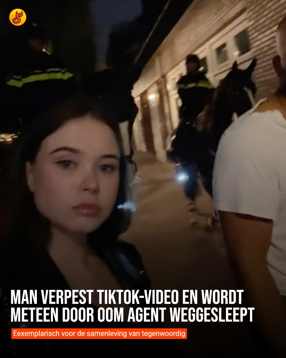 Man verpest TikTok-video en wordt meteen door oom agent weggesleept