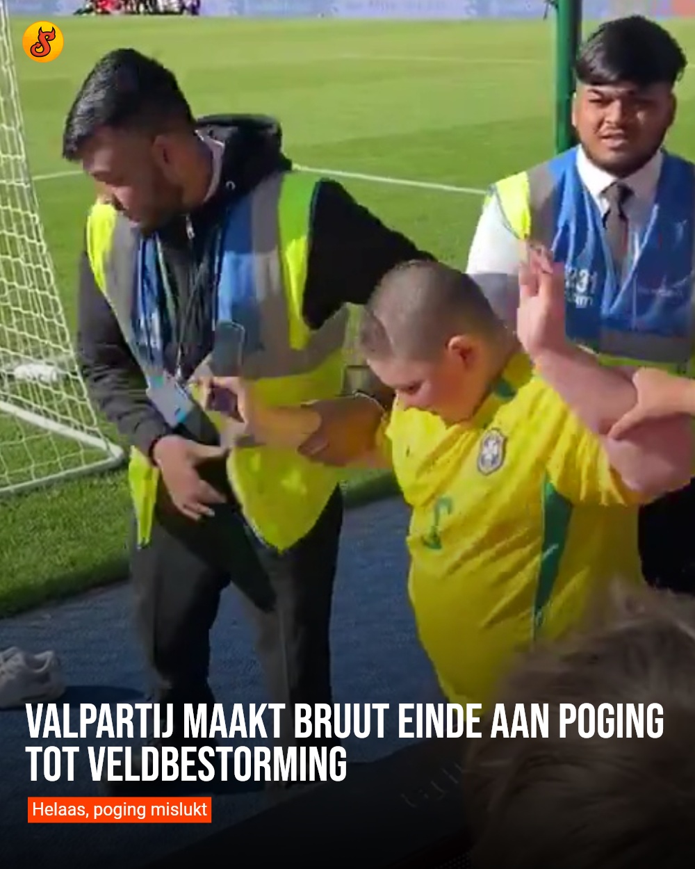 Valpartij maakt bruut einde aan poging tot veldbestorming