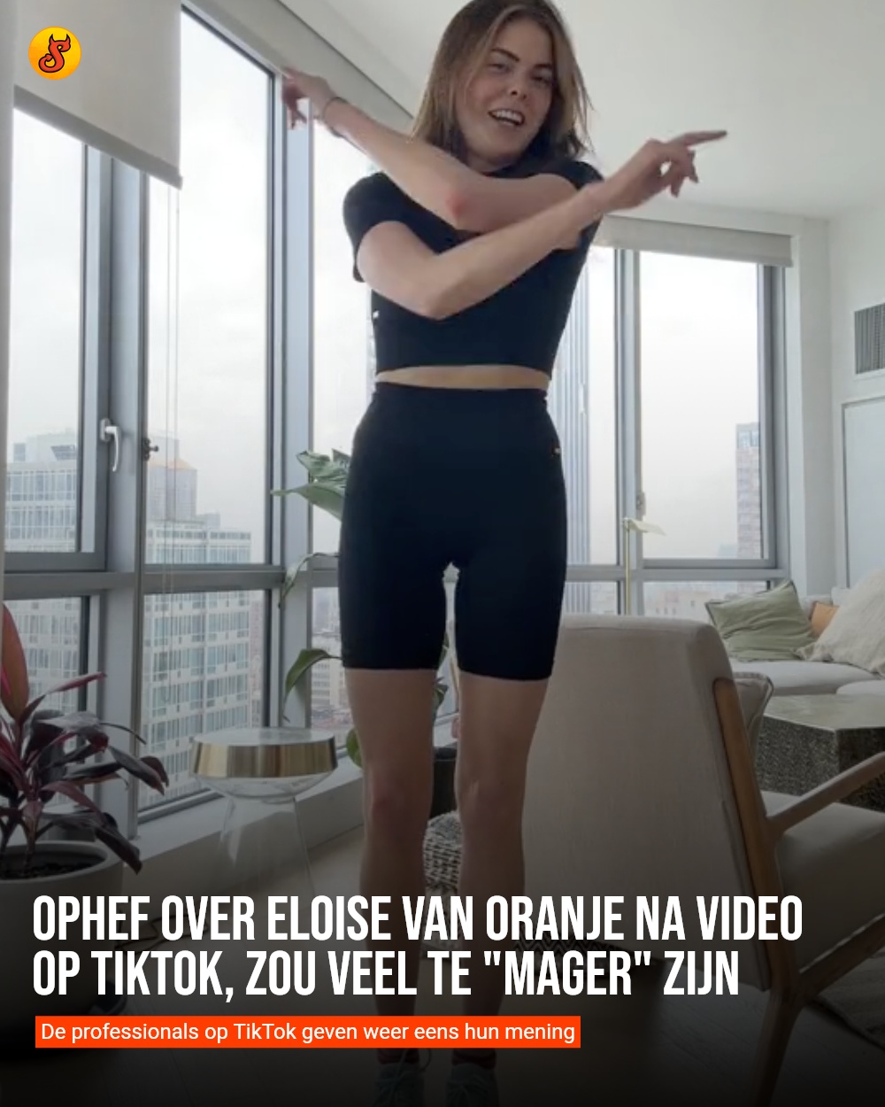 Ophef over Eloise van Oranje na video op TikTok, zou veel te "mager" zijn