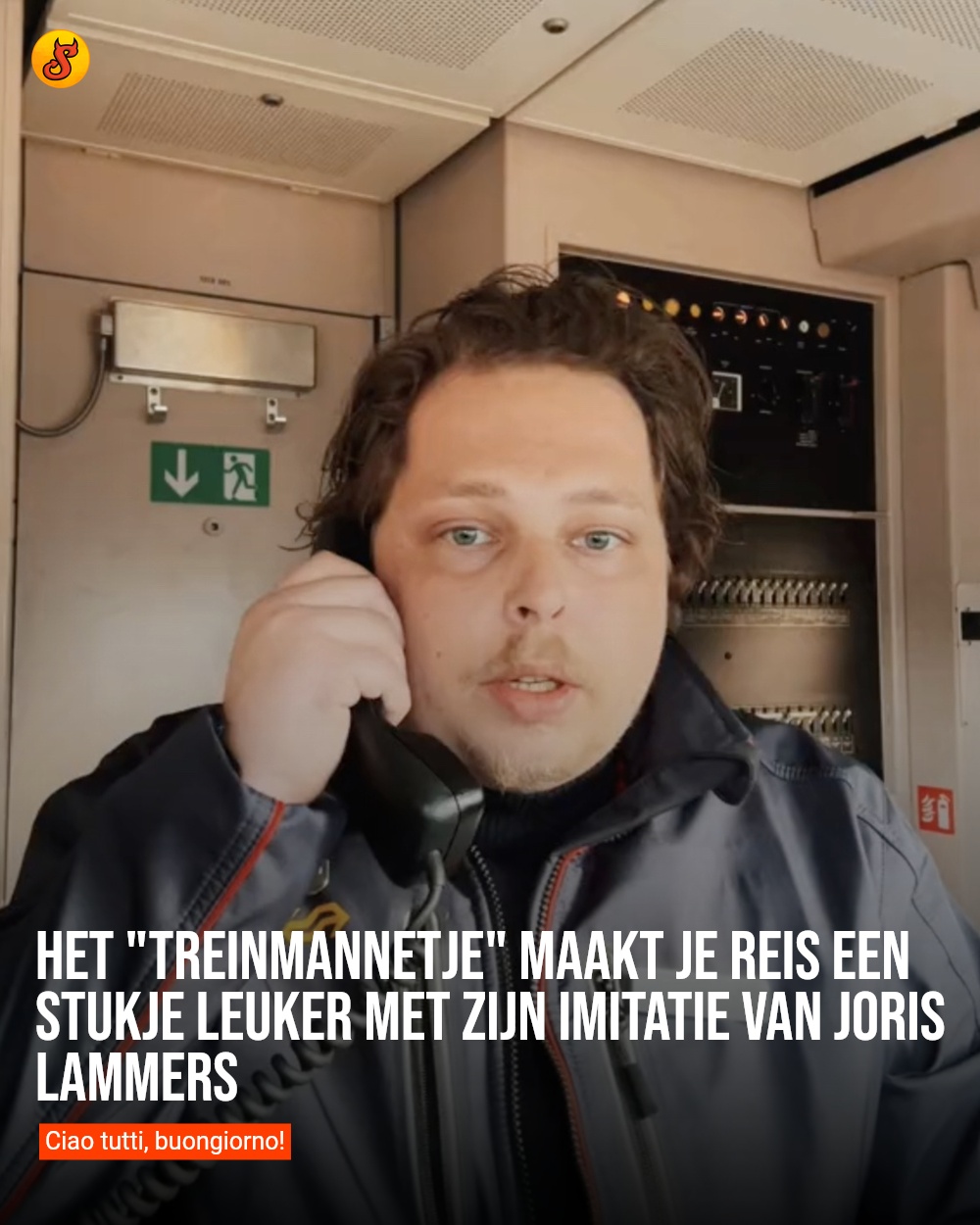 Het "Treinmannetje" maakt je reis een stukje leuker met zijn imitatie van Joris Lammers