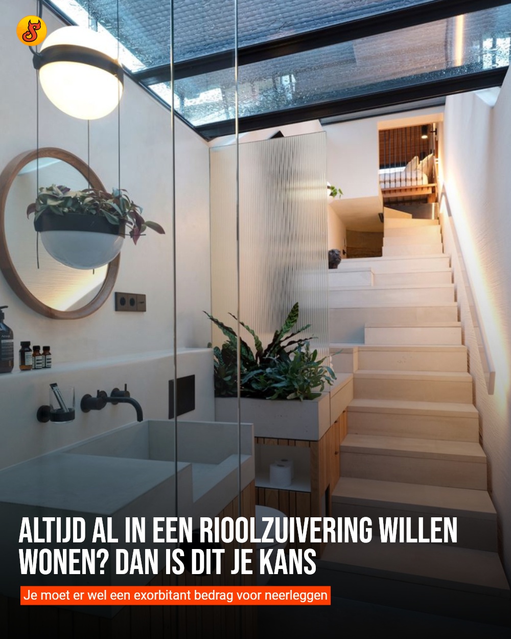 Altijd al in een rioolzuivering willen wonen? Dan is dit je kans