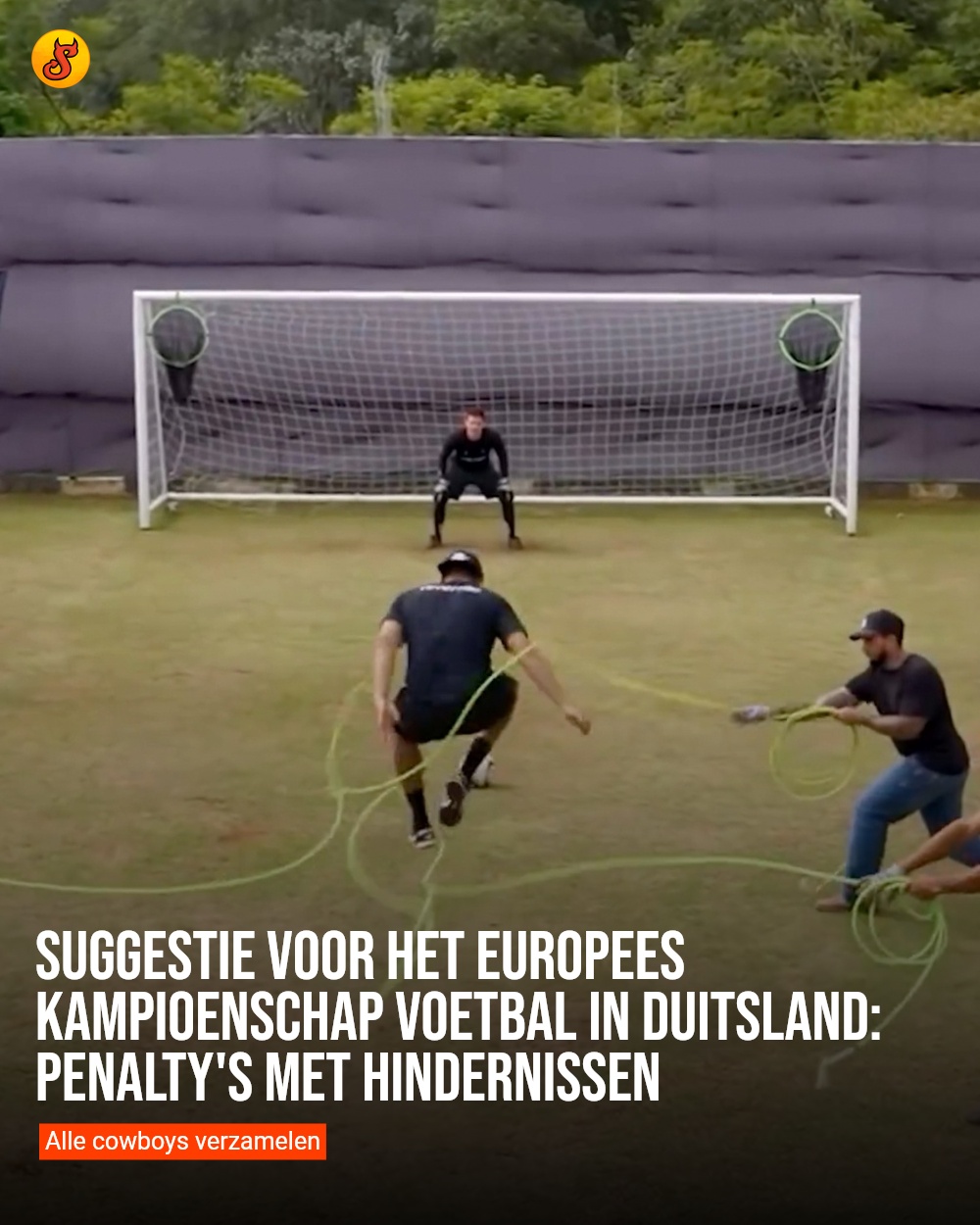 Suggestie voor het Europees kampioenschap voetbal in Duitsland: penalty's met hindernissen