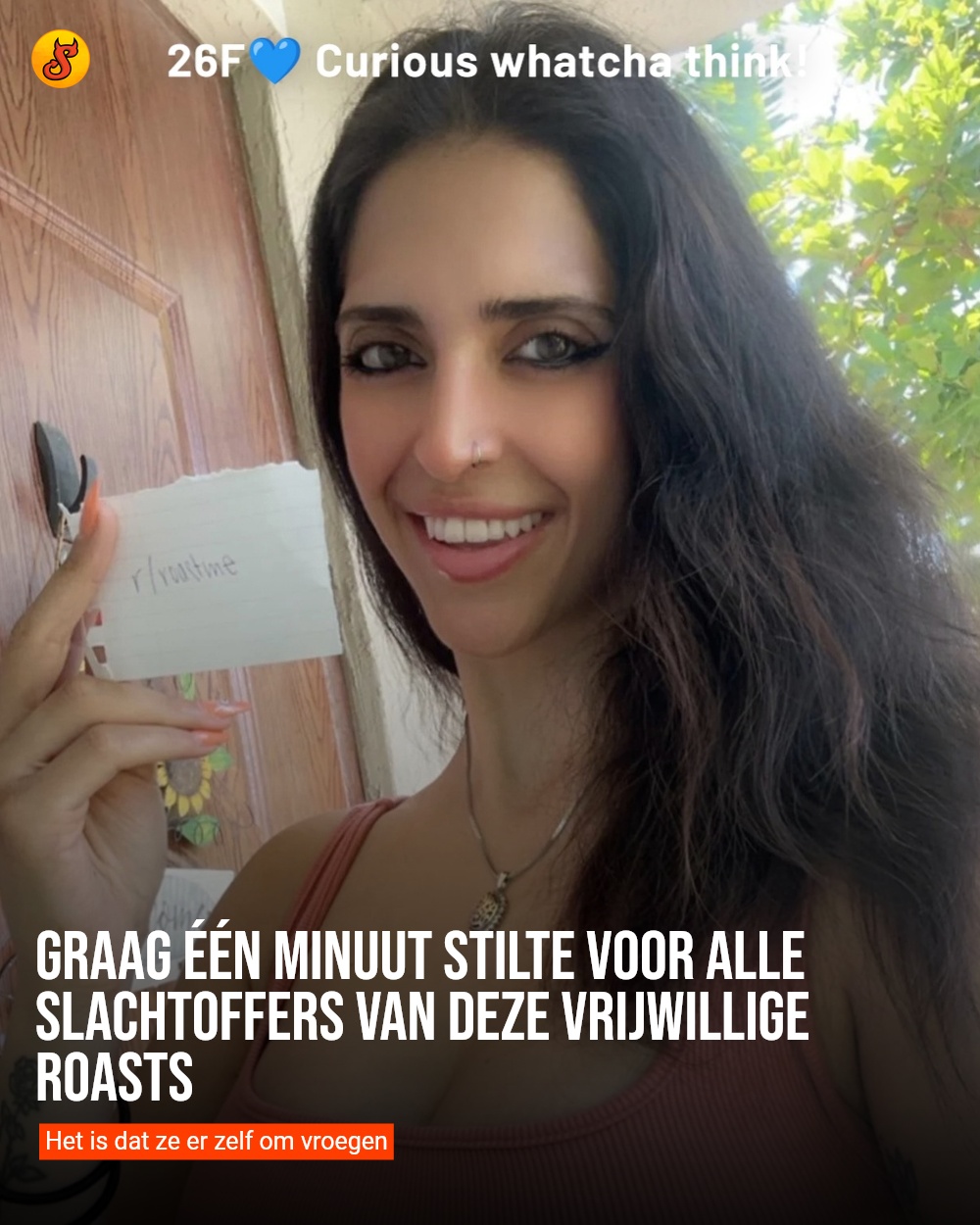 Graag één minuut stilte voor alle slachtoffers van deze vrijwillige roasts