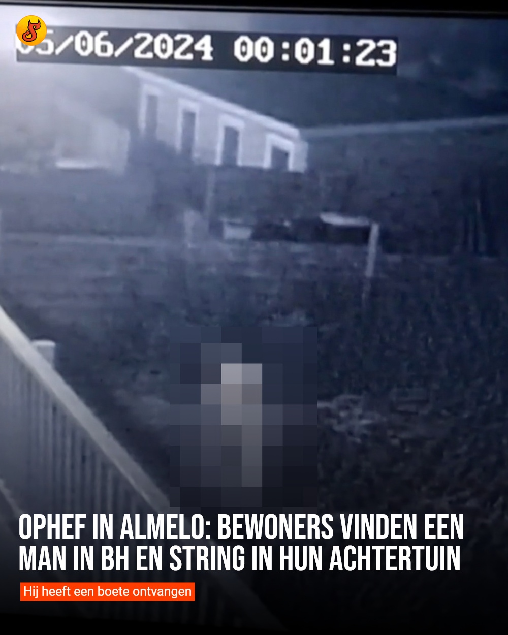 Ophef in Almelo: Bewoners vinden een man in bh en string in hun achtertuin