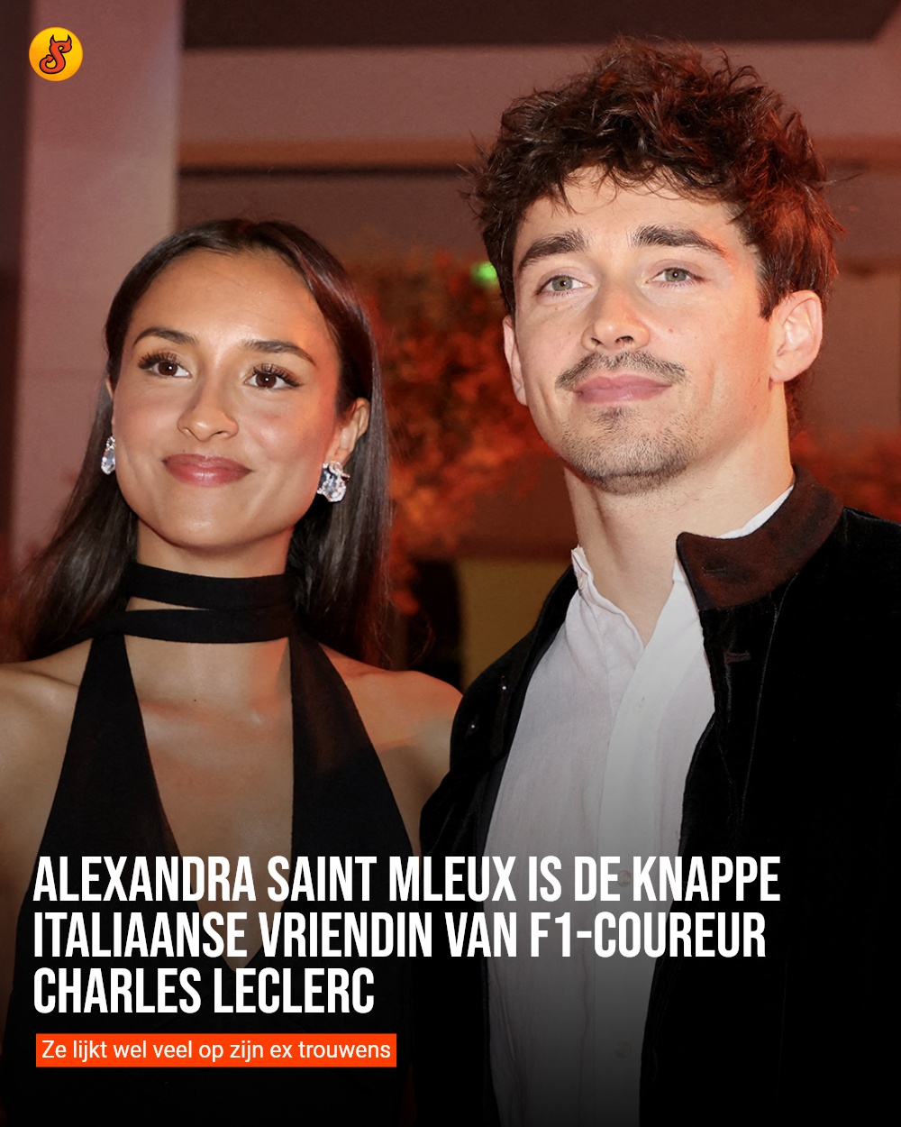 Alexandra Saint Mleux is de knappe Italiaanse vriendin van F1-coureur Charles Leclerc