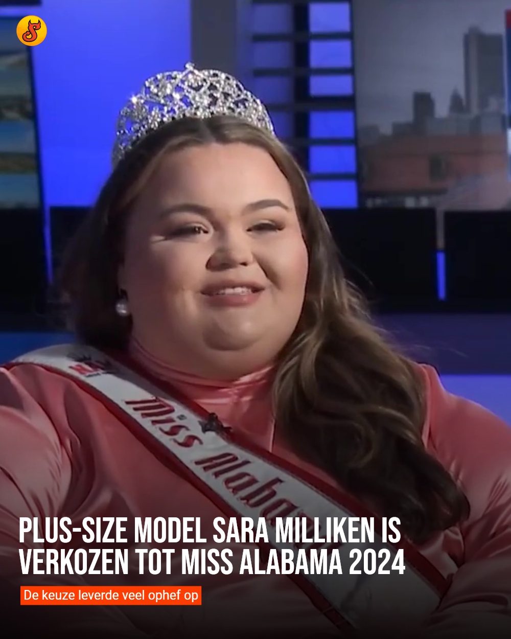 Plus-size model Sara Milliken is verkozen tot Miss Alabama 2024