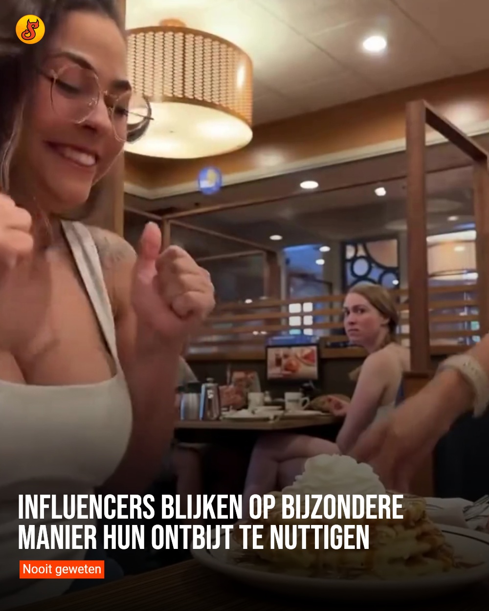 Influencers blijken op bijzondere manier hun ontbijt te nuttigen