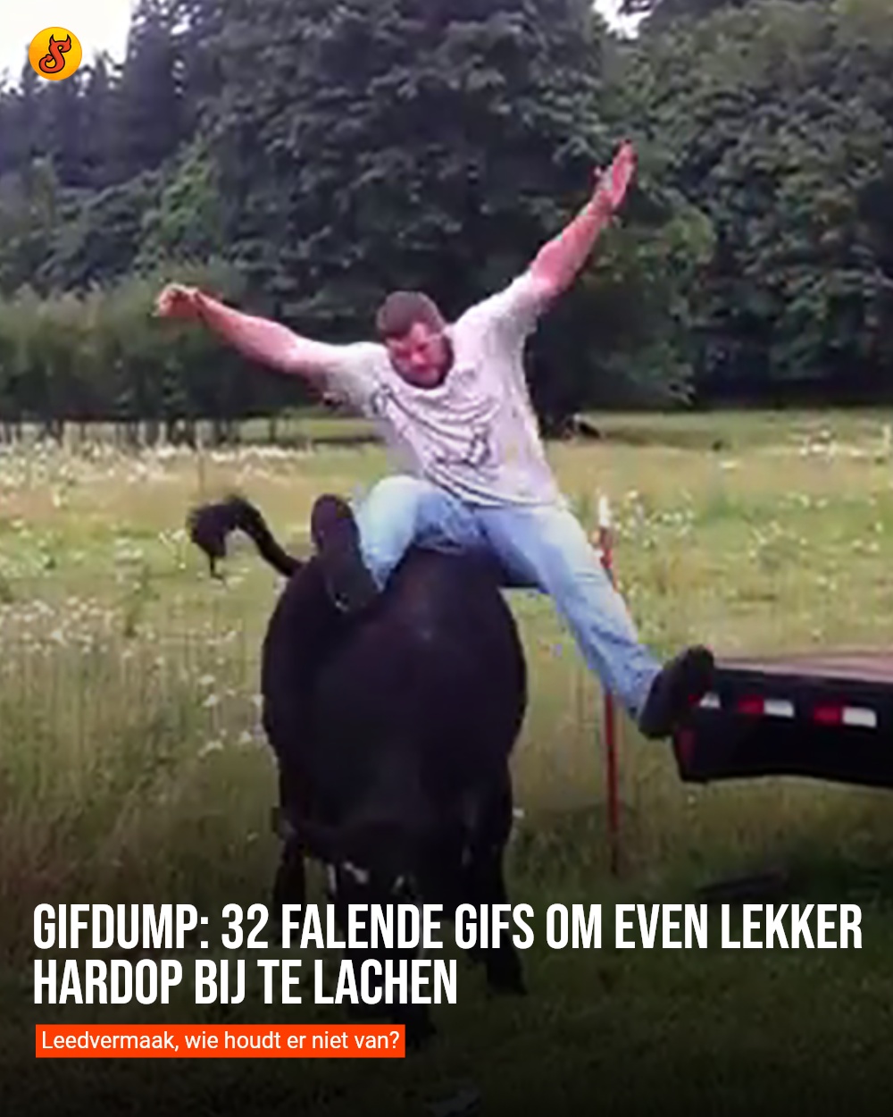 Gifdump: 32 falende gifs om even lekker hardop bij te lachen