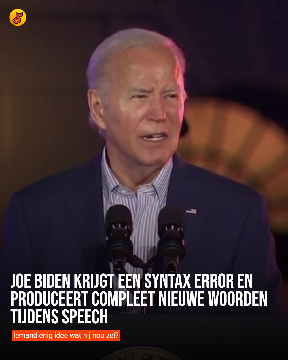Joe Biden krijgt een syntax error en produceert compleet nieuwe woorden tijdens speech