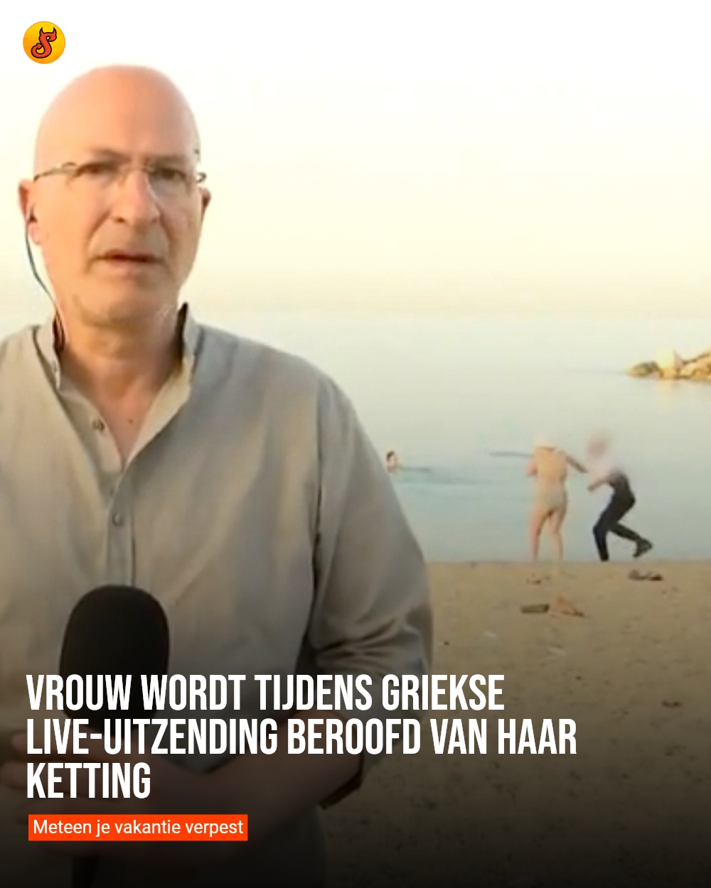 Vrouw wordt tijdens Griekse live-uitzending beroofd van haar ketting