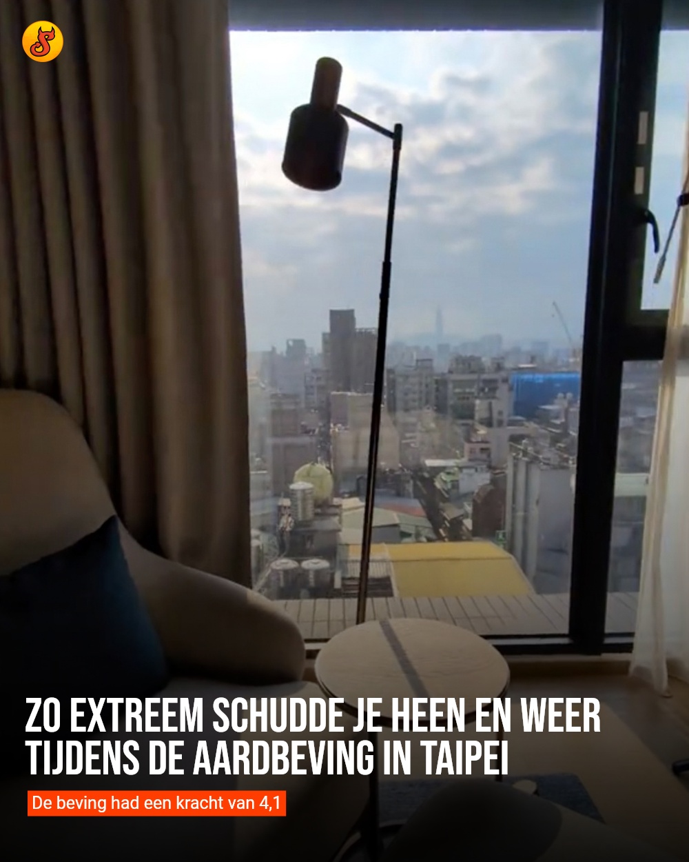 Zo extreem schudde je heen en weer tijdens de aardbeving in Taipei