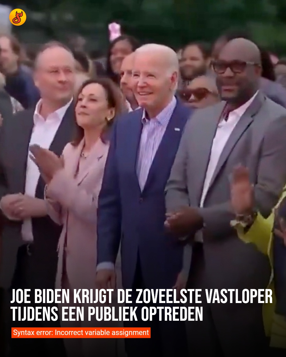 Joe Biden krijgt de zoveelste vastloper tijdens een publiek optreden