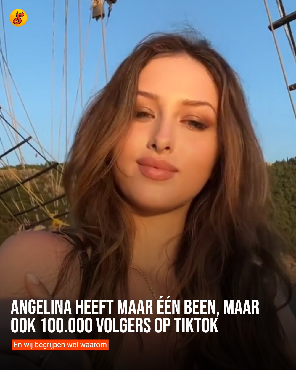 Angelina heeft maar één been, maar ook 100.000 volgers op TikTok