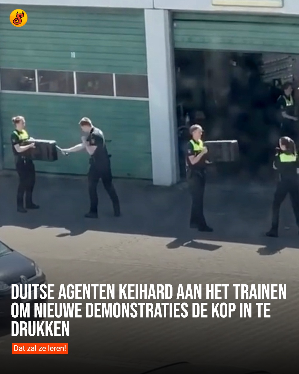 Duitse agenten keihard aan het trainen om nieuwe demonstraties de kop in te drukken