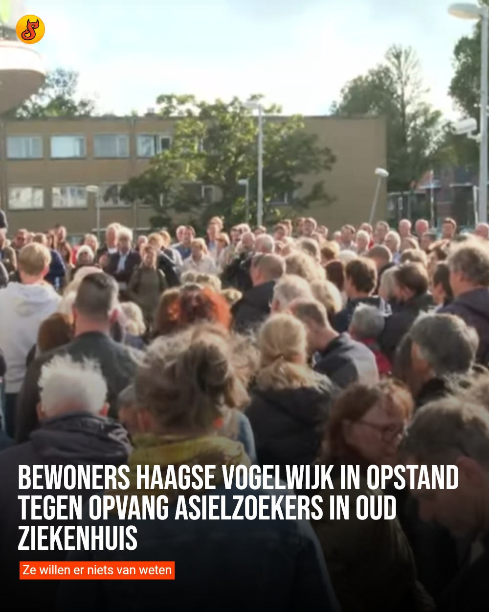 Bewoners Haagse Vogelwijk in opstand tegen opvang asielzoekers in oud ziekenhuis
