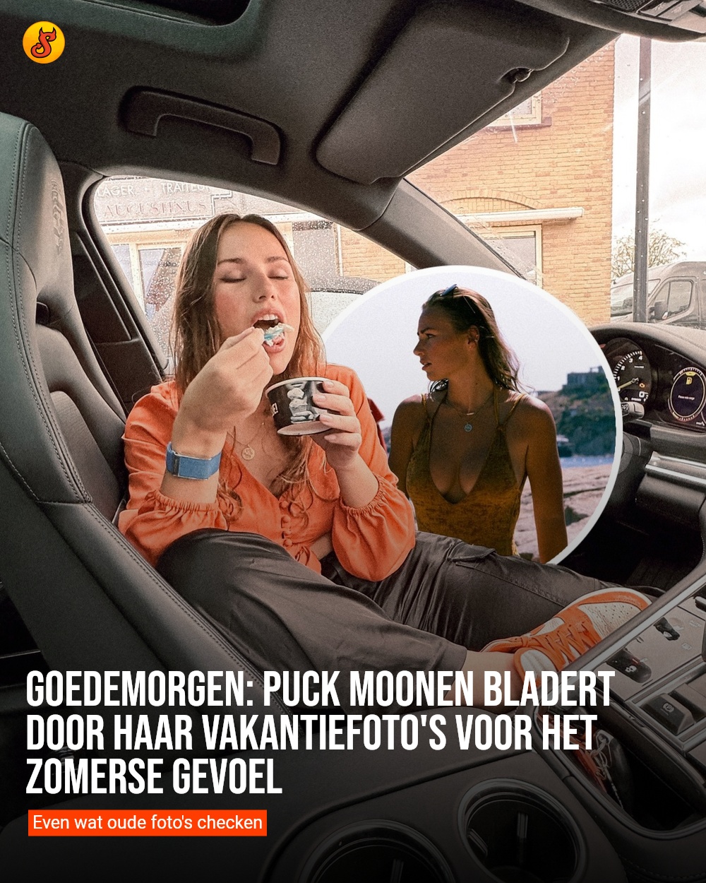 Goedemorgen: Puck Moonen bladert door haar vakantiefoto's voor het zomerse gevoel