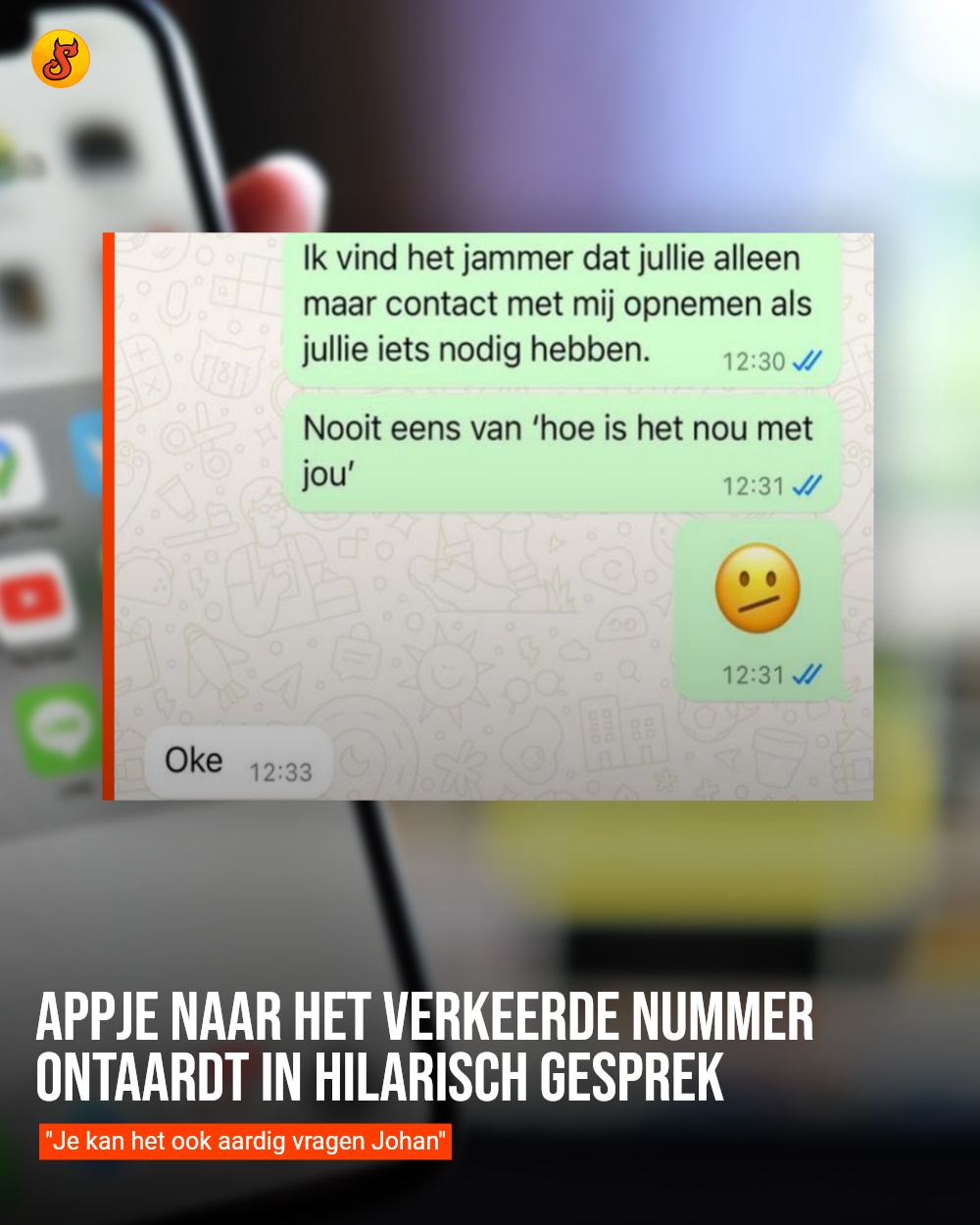 Appje naar het verkeerde nummer ontaardt in hilarisch gesprek
