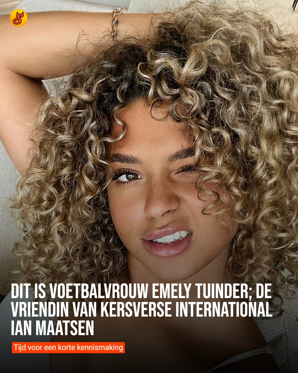 Dit is voetbalvrouw Emely Tuinder; de vriendin van kersverse international Ian Maatsen