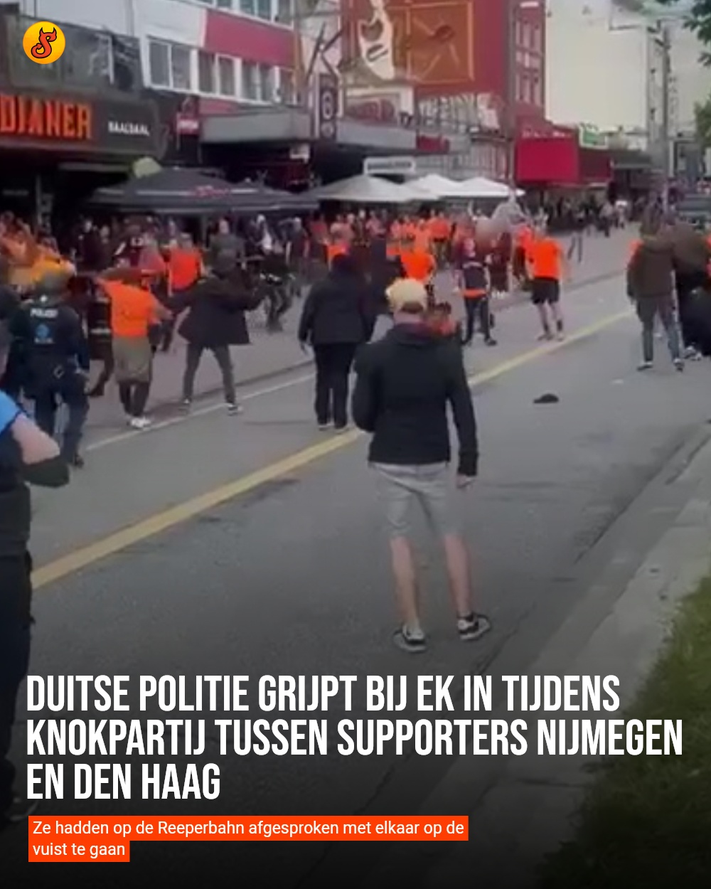 Duitse politie grijpt bij EK in tijdens knokpartij tussen supporters Nijmegen en Den Haag
