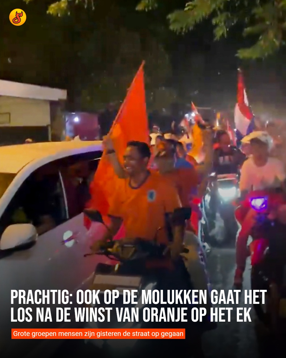 Prachtig: Ook op de Molukken gaat het los na de winst van Oranje op het EK