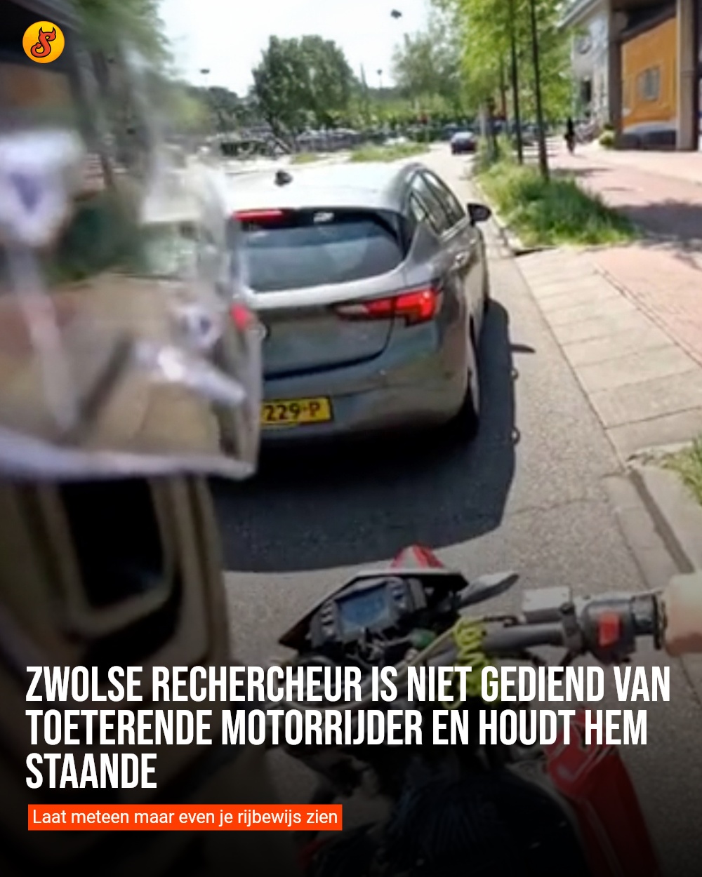 Zwolse rechercheur is niet gediend van toeterende motorrijder en houdt hem staande