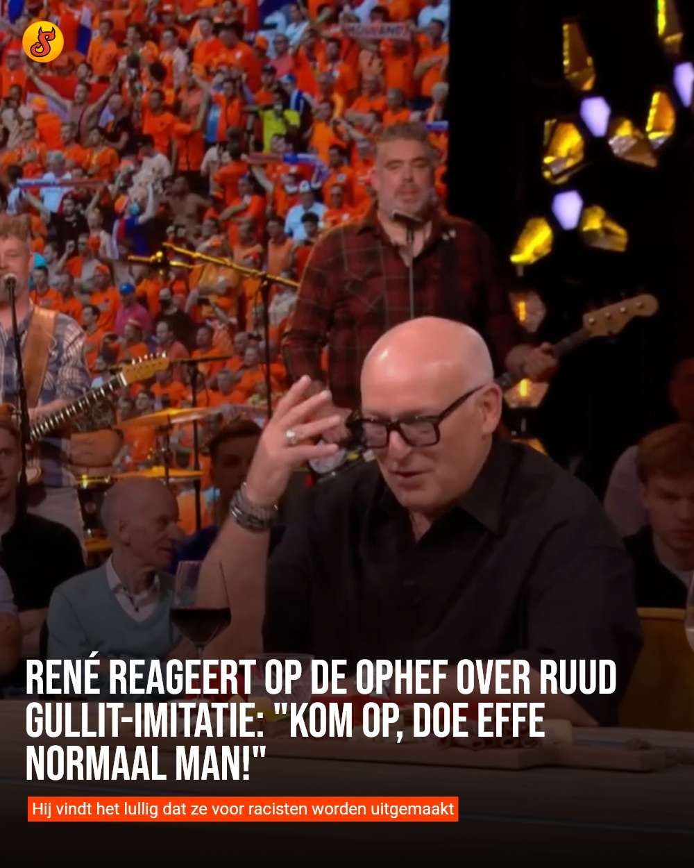 René reageert op de ophef over Ruud Gullit-imitatie: "Kom op, doe effe normaal man!"