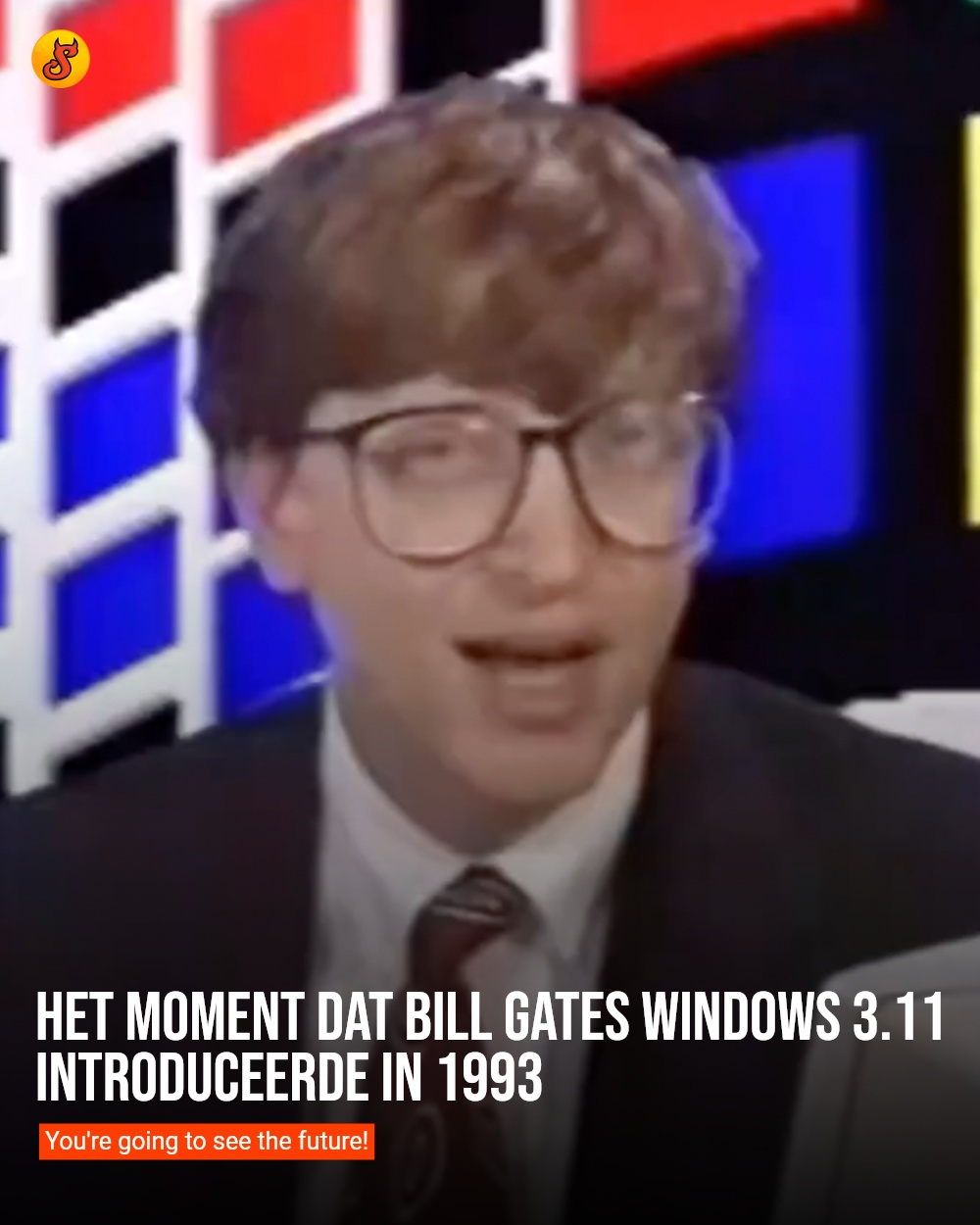 Het moment dat Bill Gates Windows 3.11 introduceerde in 1993