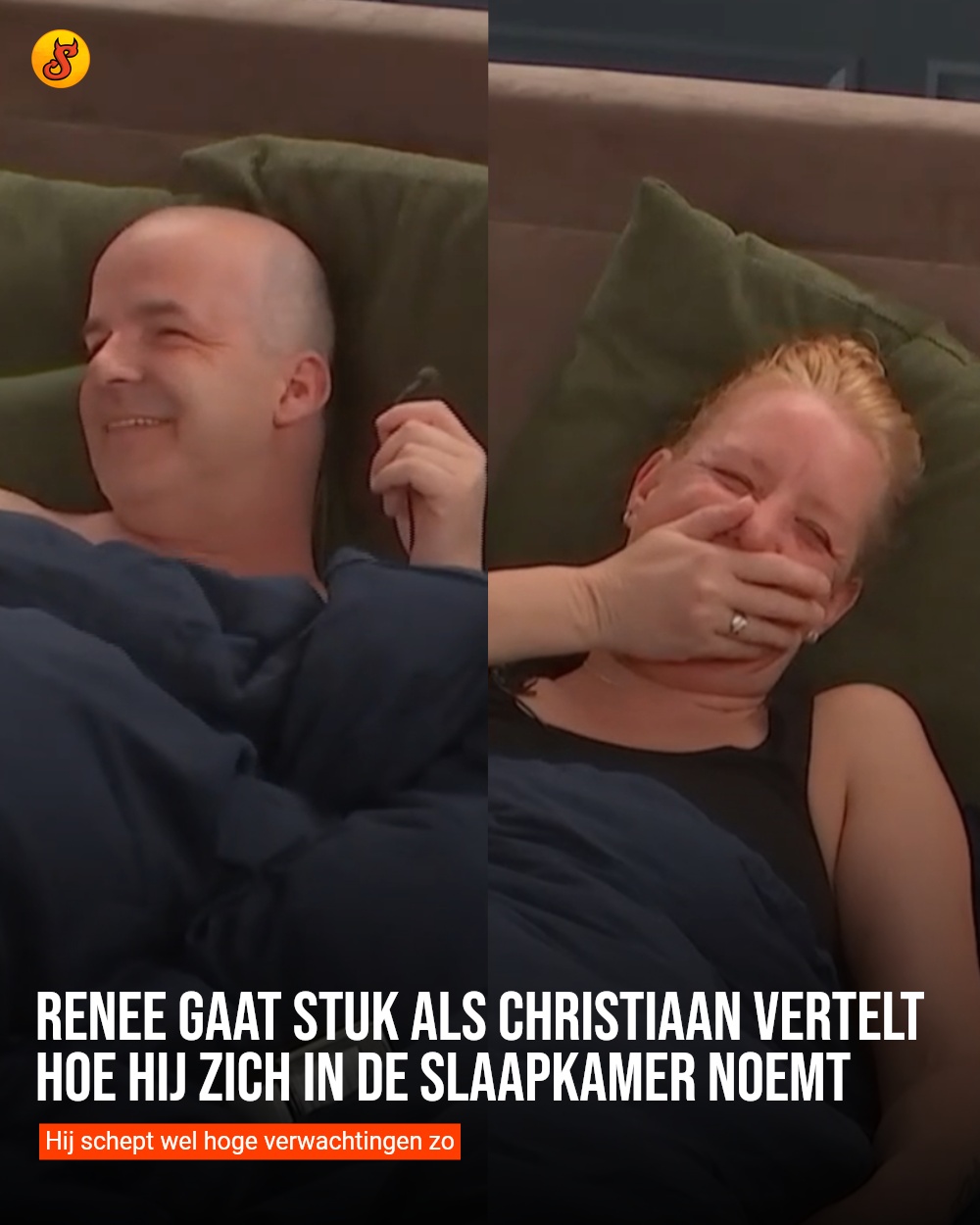 Renee gaat stuk als Christiaan vertelt hoe hij zich in de slaapkamer noemt