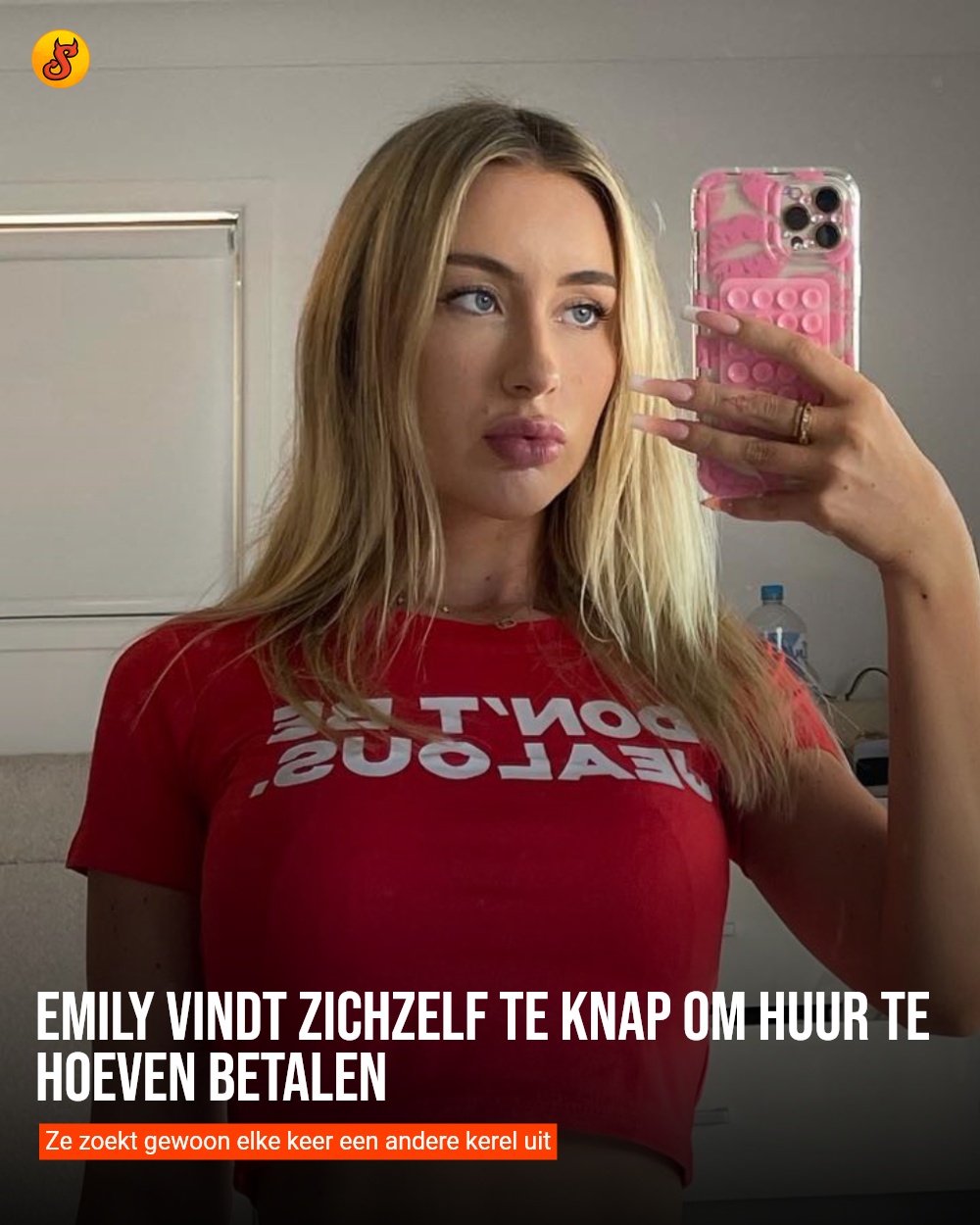 Emily vindt zichzelf te knap om huur te hoeven betalen
