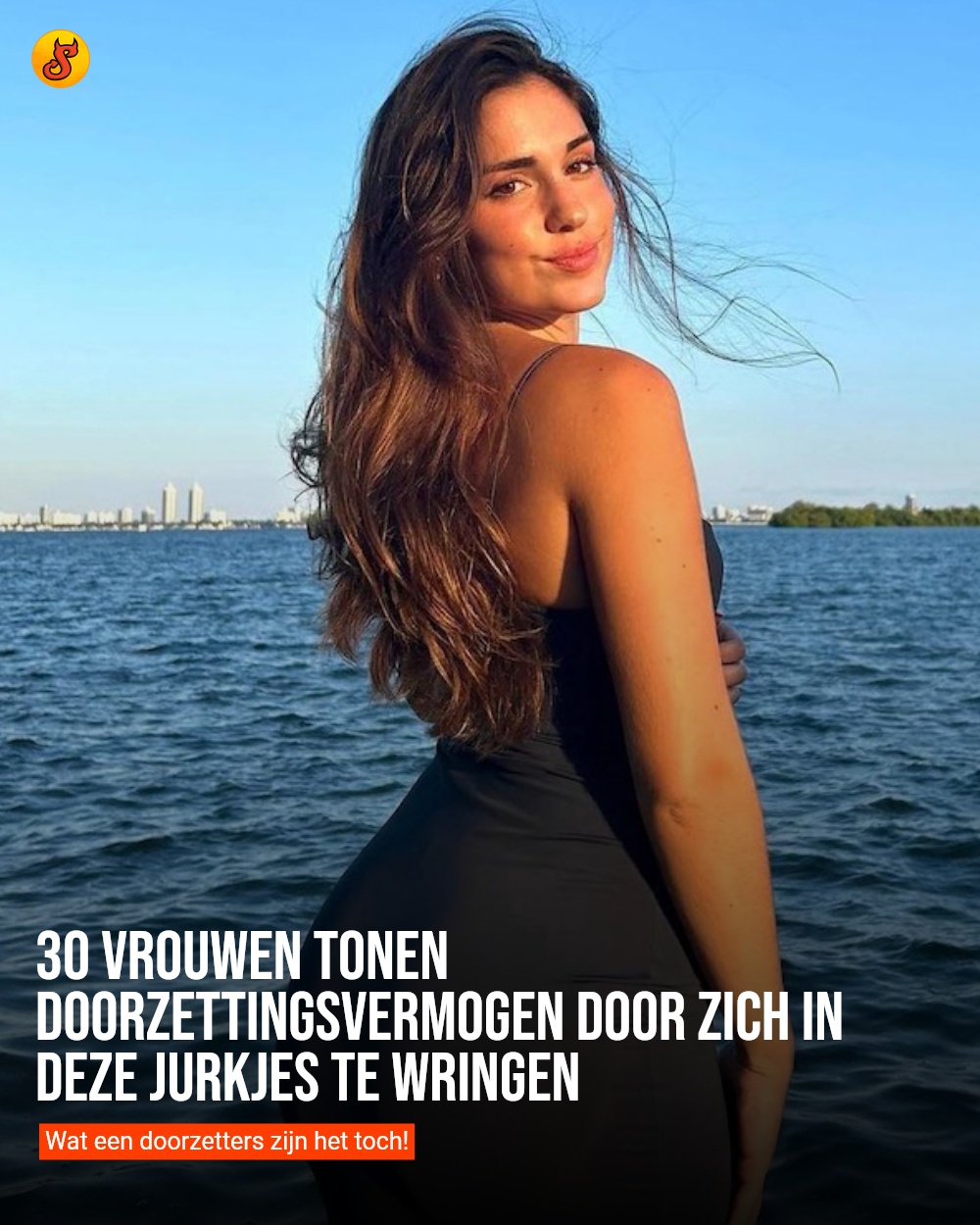 30 vrouwen tonen doorzettingsvermogen door zich in deze jurkjes te wringen