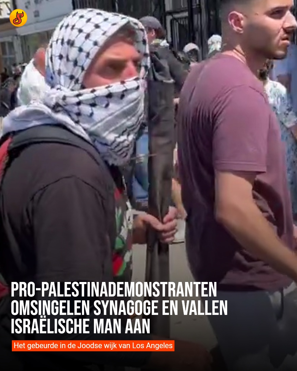 Pro-Palestinademonstranten omsingelen synagoge en vallen Israëlische man aan