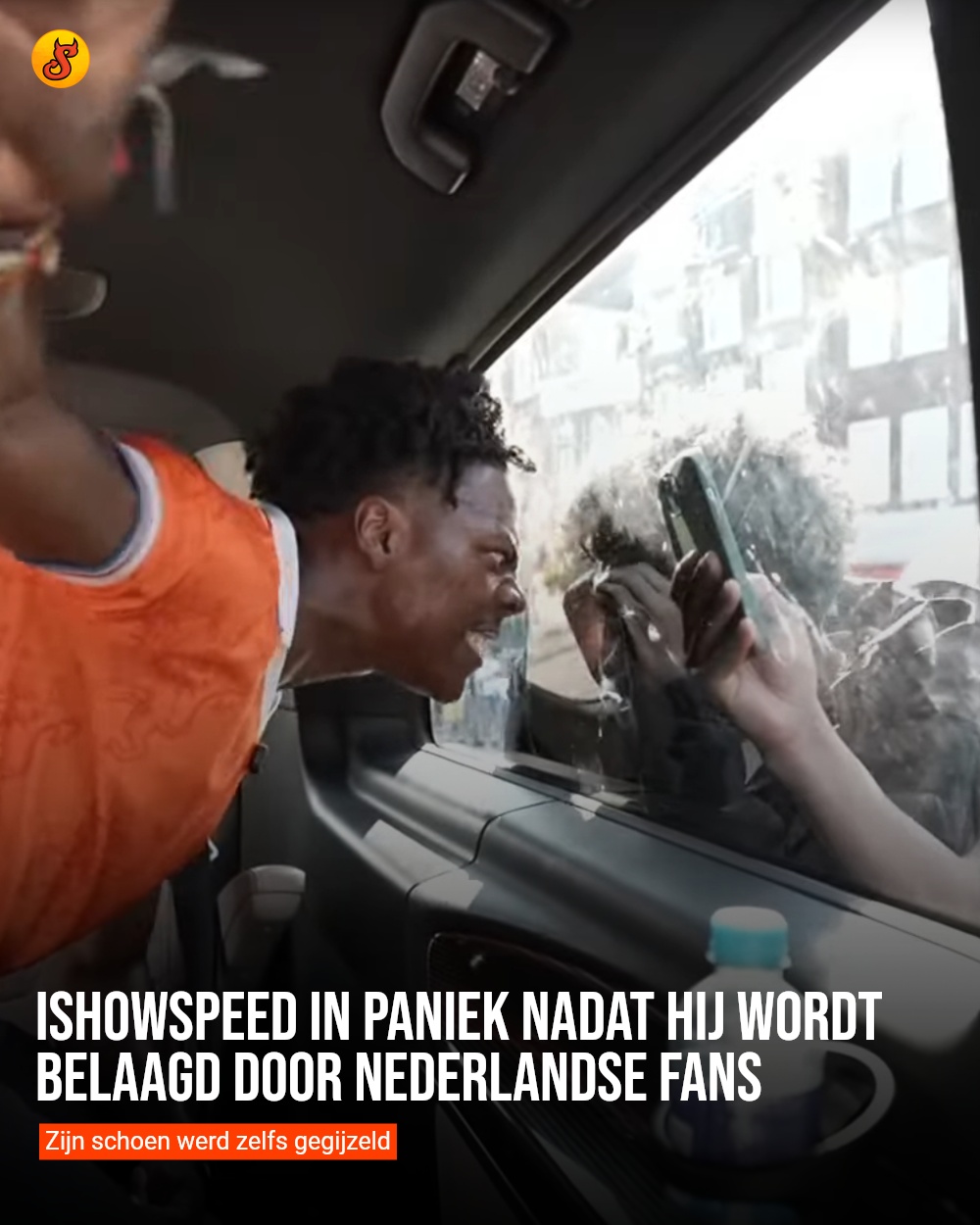 IShowSpeed in paniek nadat hij wordt belaagd door Nederlandse fans