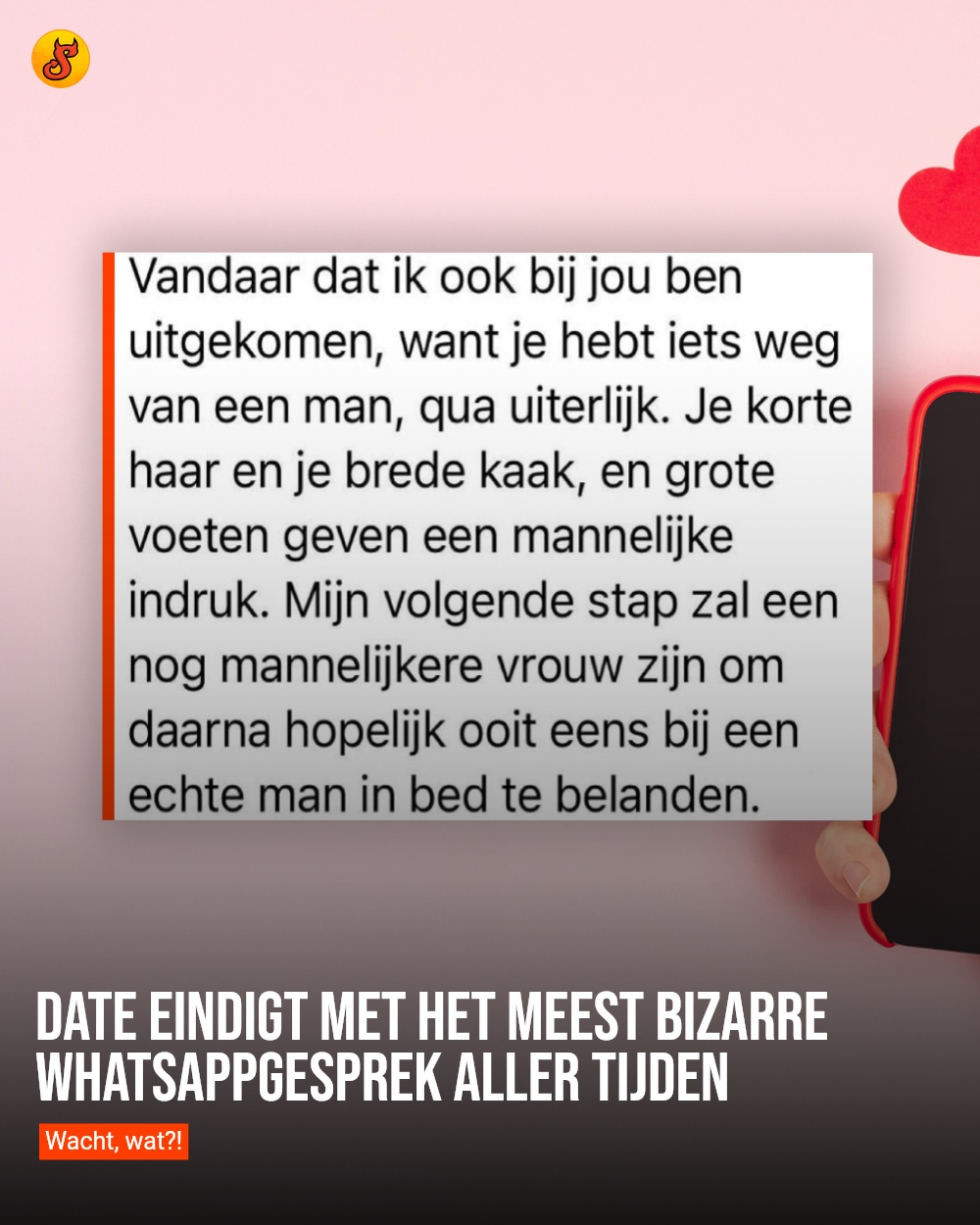 Date eindigt met het meest bizarre WhatsAppgesprek aller tijden