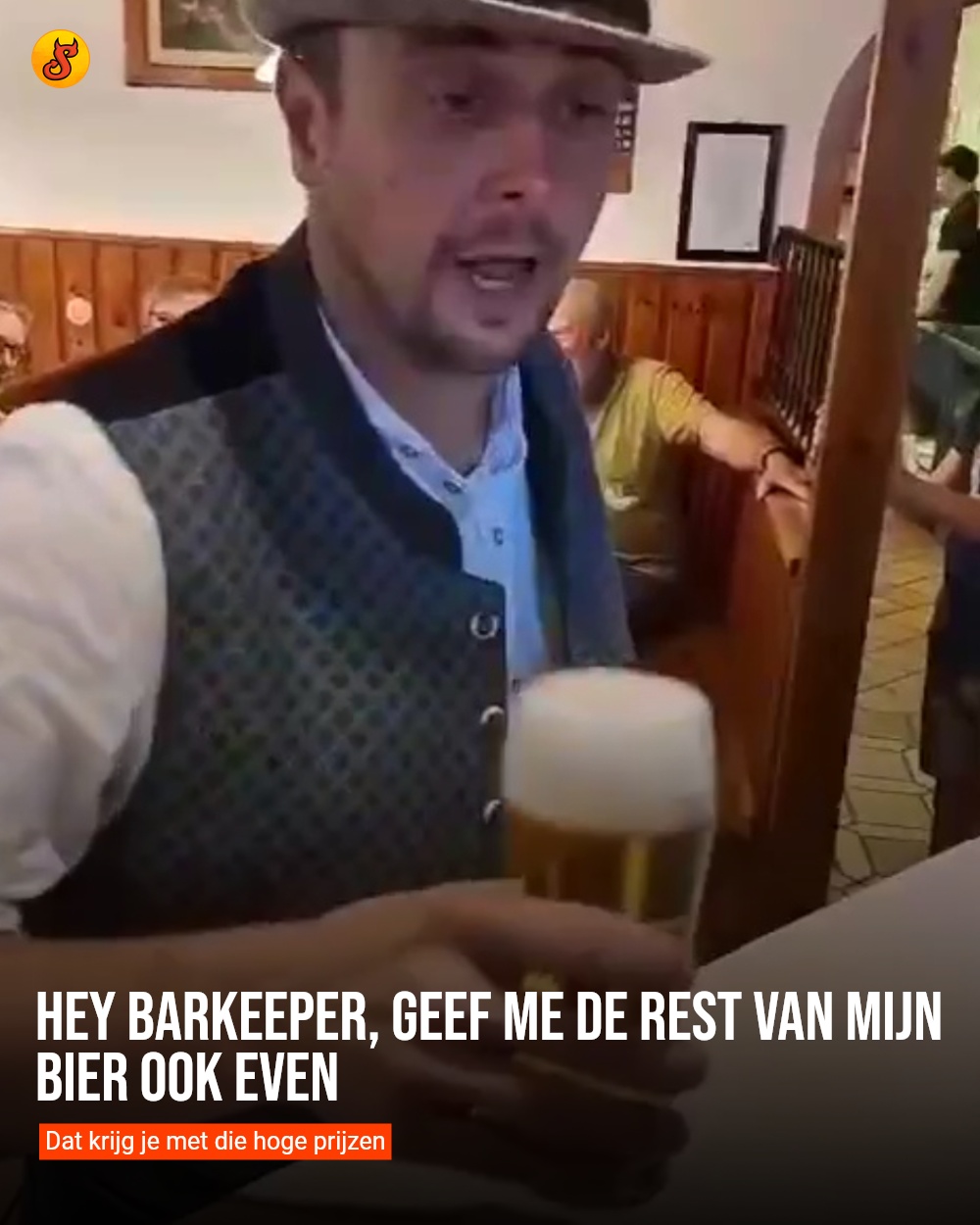 Hey barkeeper, geef me de rest van mijn bier ook even