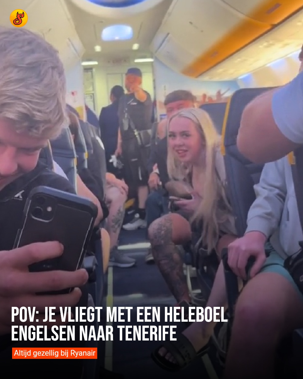 POV: je vliegt met een heleboel Engelsen naar Tenerife