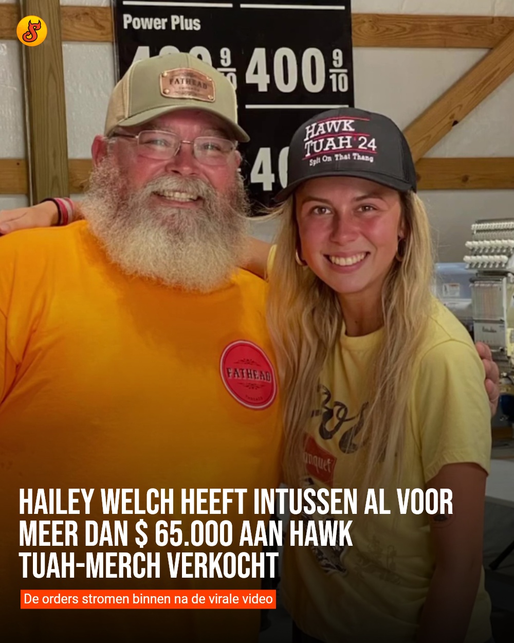 Hailey Welch heeft intussen al voor meer dan $ 65.000 aan Hawk Tuah-merch verkocht