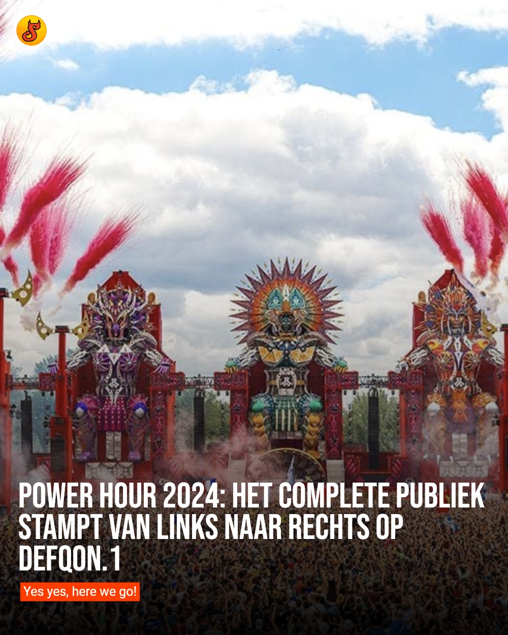 Power Hour 2024: het complete publiek stampt van links naar rechts op Defqon.1