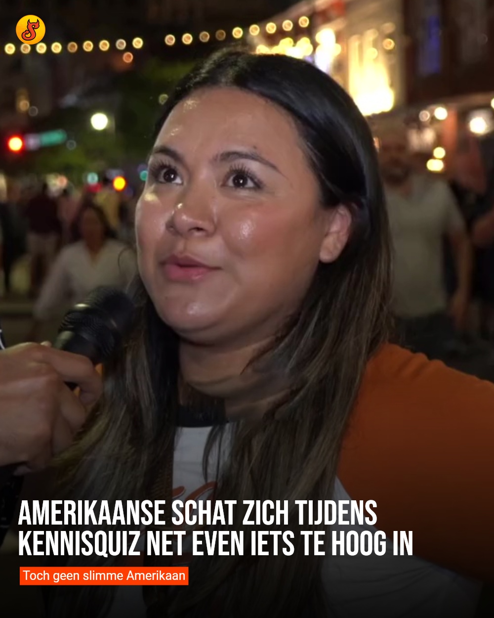 Amerikaanse schat zich tijdens kennisquiz net even iets te hoog in