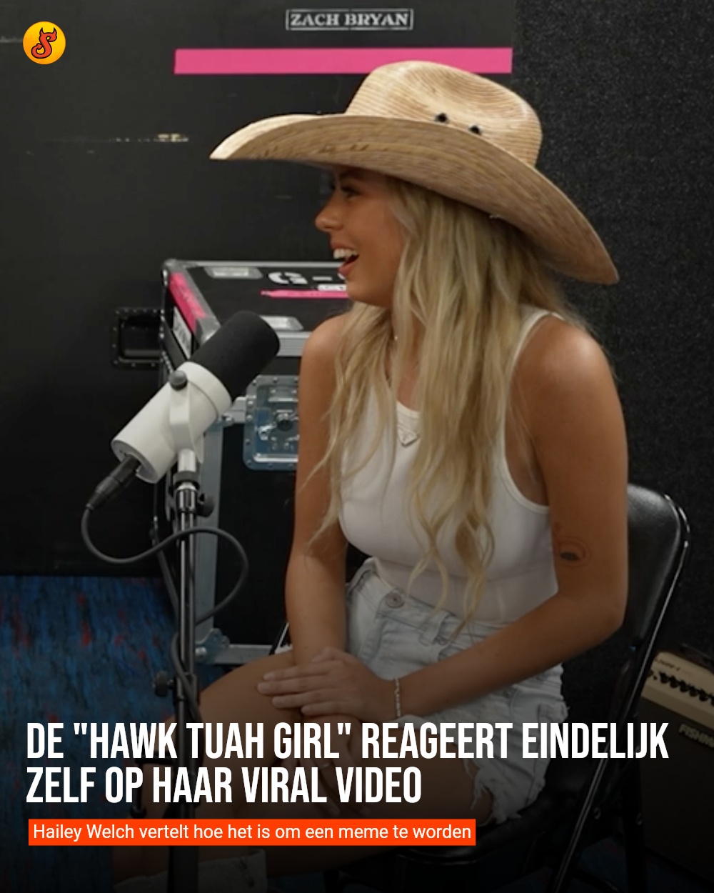 De "Hawk Tuah Girl" reageert eindelijk zelf op haar viral video